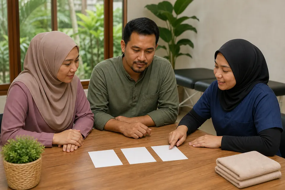 Pasangan Melayu membandingkan pilihan kos rawatan bersama kakitangan klinik